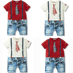NEW Kids Baby Boys Clothes Overalls Costume Suit Grow Outfit Romper Pants 3-24M