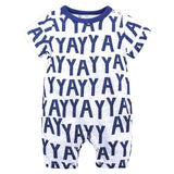 2019 Cartoon Baby Onesies Summer Cotton Romper Boy Girls 0-24 Months Kids Clothes Knitted Cartoon Short-sleeved Jumpsuit Outfits