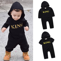 Pudcoco Boy Jumpsuits 0-24M Newborn Infant Baby Boy Kids King Romper Jumpsuit Clothes Outfits