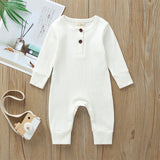 Newborn Infant Toddler Baby Boy Girls Long Sleeve Romper Knitting Jumpsuit Clothes Outfits Warm Plain Winter Cute Lovely 0-18M