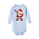 Infant Newborn Baby Girls Boys Long Sleeve Dabbing Santa Graphic Print Romper Jumpsuit Outfit Clothes Christmas Babe Ropa