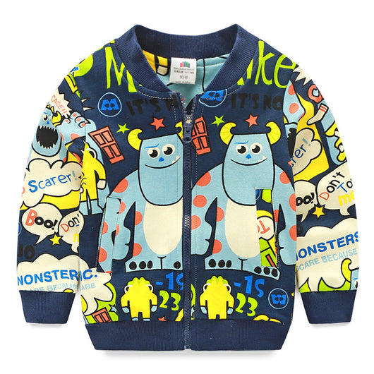 Baby Cartoon Spring Clothing 2019 Baseball New Style Childrenswear Boys' Clothes Kids' Overcoat Wt-6056