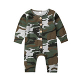 Infant Newborn Baby Boy Girl Long Sleeve Warm Autumn Clothes Cotton Romper  Jumpsuit Outfits Camo Striped One Piece