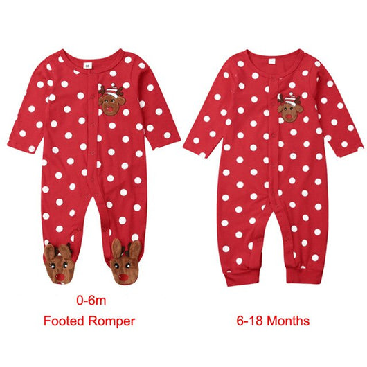 Pudcoco Autumn Christmas Newborn Baby Girl Boys Clothes Deer Printed Long Sleeve One-Piece Xmas Romper Jumpsuit Outfits
