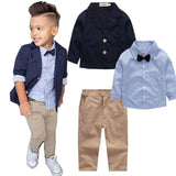 2019 Boys Autumn New Gentleman Suit 2019 Boys Fashion Set Kids' Clothes 3 Piece Coat Shirt Pants Party wedding formal wear