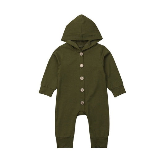 Winter Infant Baby Boy Girl Cotton Hooded Romper Jumpsuit Clothes Outfit