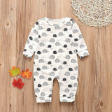 New Newborn Baby Clothes Boys Girls Romper Floral Dinosaur Car Printed Long Sleeve Cotton Romper Kids Jumpsuit Playsuit Outfits