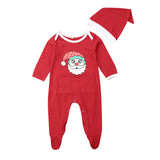 Infant Baby Girl Boy Kids 0-12M Rompers Xmas Christmas Santa Claus Romper Jumpsuits Hat Clothes