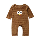 Newborn Kid Baby Girl Boy Thanksgiving Romper Jumpsuit Pajamas Outfit Clothes