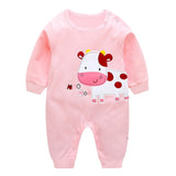 VTOM Baby Infant  Rompers Baby Boys Girls Long-Sleeved Rompers Cartoon Infant Jumpsuit  Baby Toddler Clothes BB8-2