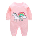 VTOM Baby Infant  Rompers Baby Boys Girls Long-Sleeved Rompers Cartoon Infant Jumpsuit  Baby Toddler Clothes BB8-2