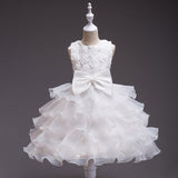 Flower Girl Dress Summer Clothes Baby Girl Layered Wedding Tutu Dresses Kids's Party Wear Costume For Girl Children Clothing