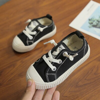 Spring 2019 New Kids' Shoes Summer Korean Children's Canvas Shoes Girls' Casual Shoes Soft Bottom Solid Color Lace Up 22-32