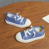 Spring 2019 New Kids' Shoes Summer Korean Children's Canvas Shoes Girls' Casual Shoes Soft Bottom Solid Color Lace Up 22-32