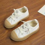 Spring 2019 New Kids' Shoes Summer Korean Children's Canvas Shoes Girls' Casual Shoes Soft Bottom Solid Color Lace Up 22-32