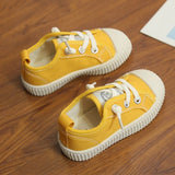 Spring 2019 New Kids' Shoes Summer Korean Children's Canvas Shoes Girls' Casual Shoes Soft Bottom Solid Color Lace Up 22-32