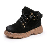 CNFSNJ Children's Martin Boots 2019 kids's Leather Boys Boot Autumn Girls sneakers British Style Single Winter Shoes 26-41