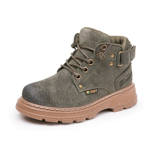 CNFSNJ Children's Martin Boots 2019 kids's Leather Boys Boot Autumn Girls sneakers British Style Single Winter Shoes 26-41