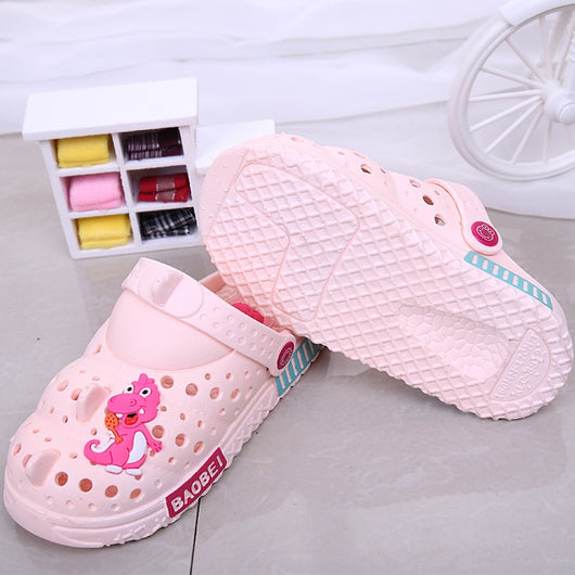 2019 New Style CHILDREN'S Cartoon Little Dinosaur Sandals Small CHILDREN'S Bathroom Anti-slip CHILDREN'S Shoes Kids' Beach Shoes