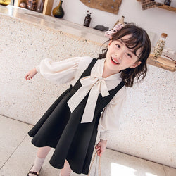 Girls'Suit  Korean Top with vest skirt Autumn Dress New Kids' Dress  kids clothing  girl clothes