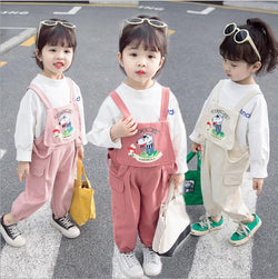 Children's Spring Dresses 2019 New Kids'Belt Trousers Suit Kids' Stylish Korean Trendy Clothes Two-piece Suit