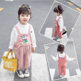 Children's Spring Dresses 2019 New Kids'Belt Trousers Suit Kids' Stylish Korean Trendy Clothes Two-piece Suit