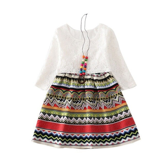 Baby Girl Dress Sister Friend Kids Dress For Girls Clothes Printing Long Sleeve Princess Dress Kids' Clothing