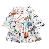 2019 Spring Autumn Casual Fashion Baby Kids Girl Long Sleeve Dress Cartoon Printing Princess Dress Kids' Clothes #9