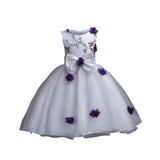 WEIXINBUY Flower Girl Dress Summer Clothes Girl Wedding Embroidery Dresses Kids's Party Wear Costume For Girl Children M2