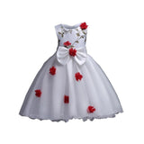 WEIXINBUY Flower Girl Dress Summer Clothes Girl Wedding Embroidery Dresses Kids's Party Wear Costume For Girl Children M2