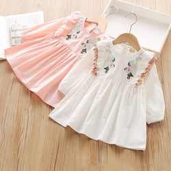 Girls Autumn Dresses 2019 Casual Fashion Baby Girl Embroidered Kids Dress Long Sleeve Pricess Dress Party Clothes Kids' Clothing
