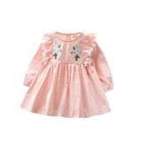 Girls Autumn Dresses 2019 Casual Fashion Baby Girl Embroidered Kids Dress Long Sleeve Pricess Dress Party Clothes Kids' Clothing