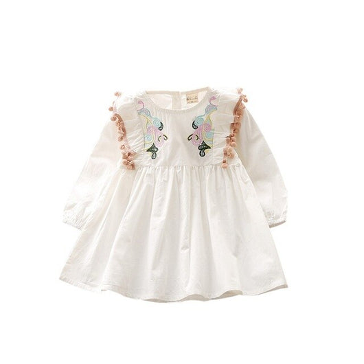 Girls Autumn Dresses 2019 Casual Fashion Baby Girl Embroidered Kids Dress Long Sleeve Pricess Dress Party Clothes Kids' Clothing