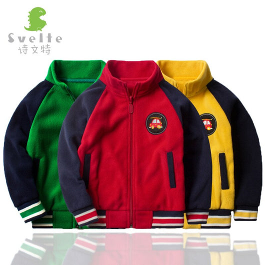 Wy4012 Children Kids' Coat BOY'S GIRL'S Fleece Jacket Overcoat Long Sleeve Clothes Fashion