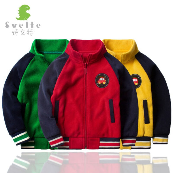 Wy4012 Children Kids' Coat BOY'S GIRL'S Fleece Jacket Overcoat Long Sleeve Clothes Fashion