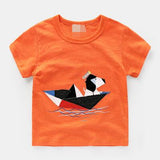 Hot Selling Newest Boys'Short Sleeve T-shirt New Kids' Clothes for Summer 2019 Girls'Babies' Half Sleeve Bottom Blouse