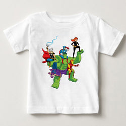 Captain America, Hulk Pattern Short Sleeve T-shirt Kids Clothes Cotton Clothing MJ Avengers Children Kids' Shirts Free Shipping