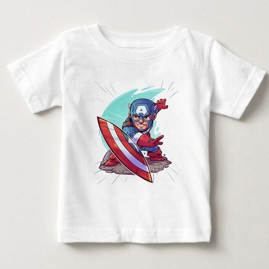 Captain America, Hulk Pattern Short Sleeve T-shirt Kids Clothes Cotton Clothing MJ Avengers Children Kids' Shirts Free Shipping