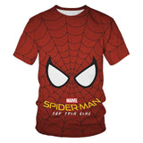 The boy's summer T-shirt, the new spider-man movie, the kids' T-shirt with 3D printed cool kids, are the short-sleeved clothes