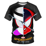 The boy's summer T-shirt, the new spider-man movie, the kids' T-shirt with 3D printed cool kids, are the short-sleeved clothes
