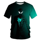 The boy's summer T-shirt, the new spider-man movie, the kids' T-shirt with 3D printed cool kids, are the short-sleeved clothes