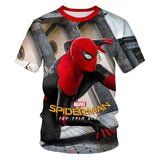The boy's summer T-shirt, the new spider-man movie, the kids' T-shirt with 3D printed cool kids, are the short-sleeved clothes