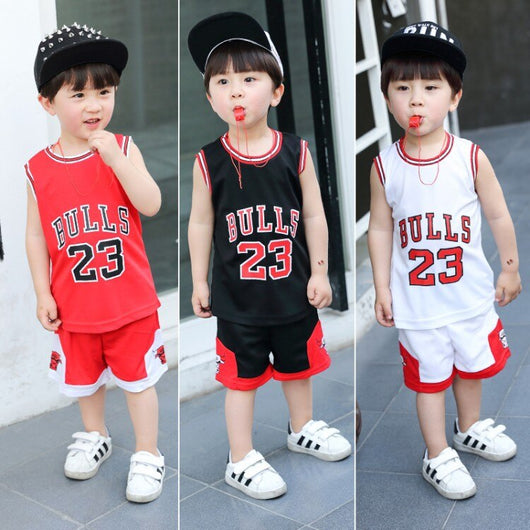 BOY'S 23 Basketball Clothes Suit 2019 Summer Childrenswear New Style Big Boy Kids' Waistcoat Sports Take