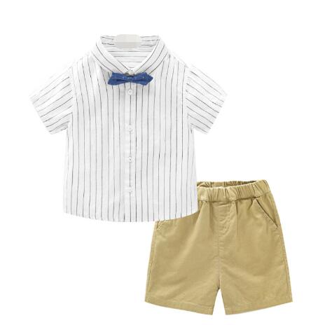 Hot Selling Newest Boys'Short Sleeve Shirts Leisure Suit 2019 Summer Suit New Kids' Clothes Fashion Children's Tops Trends