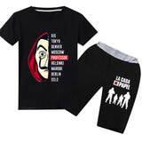 La Casa De Papel Kids's T Shirts shorts 2pcs sets Money Heist Hipster Cotton House Paper Tee T-Shirts Clothes Hoodies sweatshirt