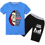 La Casa De Papel Kids's T Shirts shorts 2pcs sets Money Heist Hipster Cotton House Paper Tee T-Shirts Clothes Hoodies sweatshirt