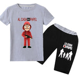 La Casa De Papel Kids's T Shirts shorts 2pcs sets Money Heist Hipster Cotton House Paper Tee T-Shirts Clothes Hoodies sweatshirt