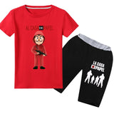 La Casa De Papel Kids's T Shirts shorts 2pcs sets Money Heist Hipster Cotton House Paper Tee T-Shirts Clothes Hoodies sweatshirt
