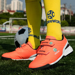 SIZE27  39  Kids' Outdoor Soccer Shoes, Children Training Football Boots, Boys Girls Turf Racing Soccer Boots