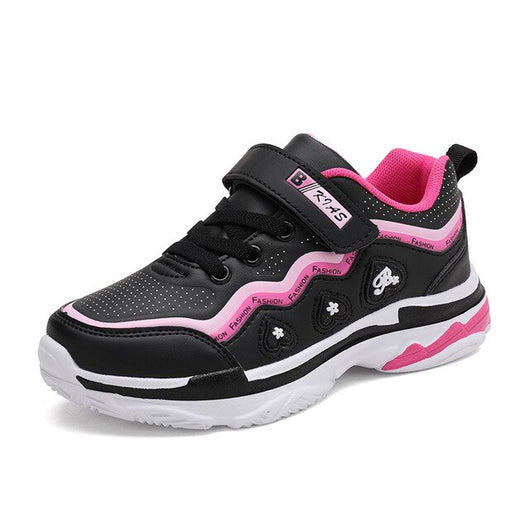 2019 Autumn Casual Shoes for Kids Girls Breathable Sports Running Sneakers Children's Pink Black Kids' Sneakers Running Trainers